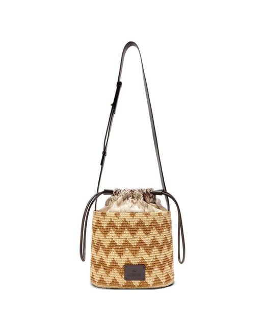 Borsa A Secchiello di Missoni in Metallic