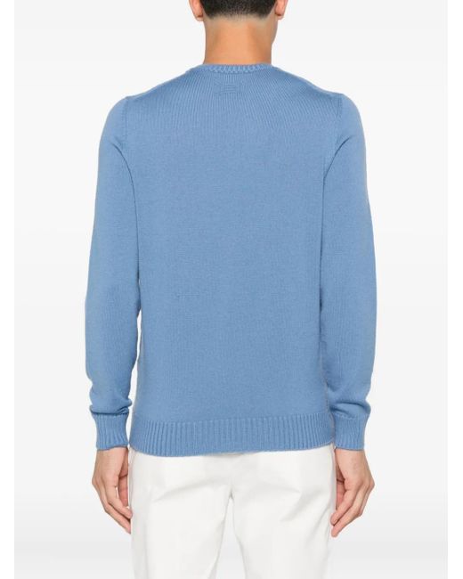 Drumohr Blue Crew-Neck Sweater for men