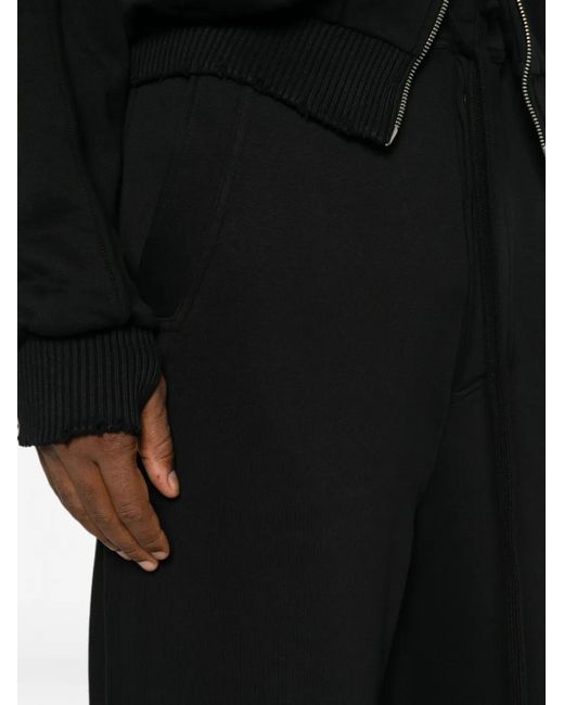 Thom Krom Black Drawstring Wide-Leg Trousers for men