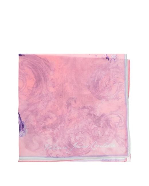 Versace Jeans Couture Pink Print Scarf