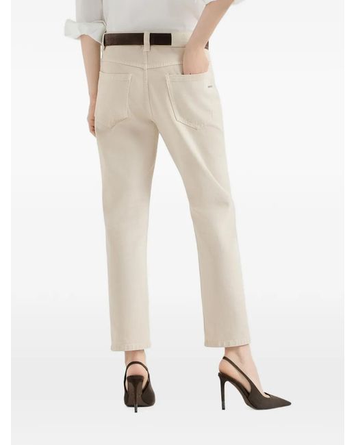 Brunello Cucinelli White Five-Pocket Straight Jeans