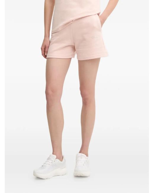 Guess Natural Crystal-Embellished Shorts