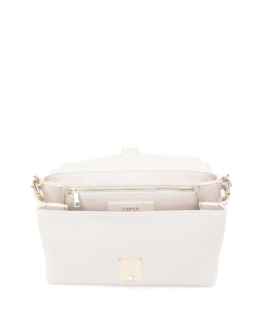 Furla White Medium Meridiana Shoulder Bag