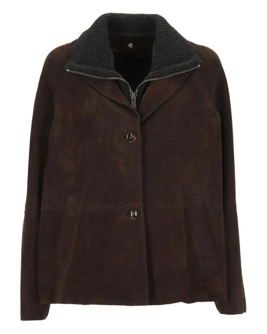 The Jackie Leathers Black Layered Jacket