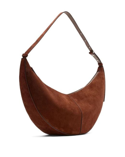 Proenza Schouler Brown Slide Suede Shoulder Bag