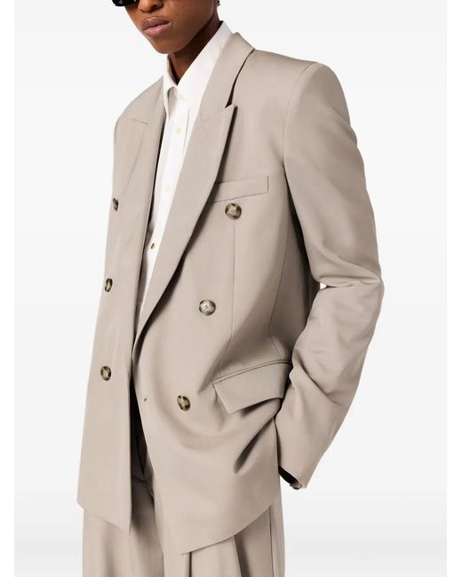 Stella McCartney Natural Double-Breasted Wool Jacket