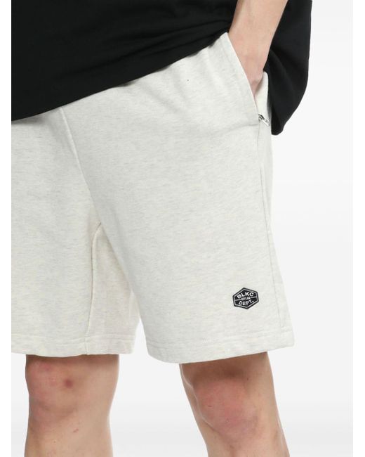 Chocoolate White Logo Print Cotton Shorts for men