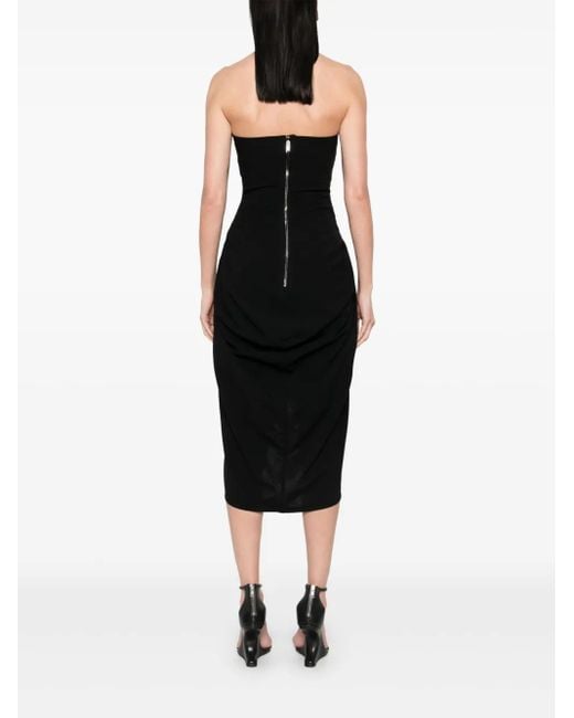 Rick Owens Black Amphora Prong Midi Dress