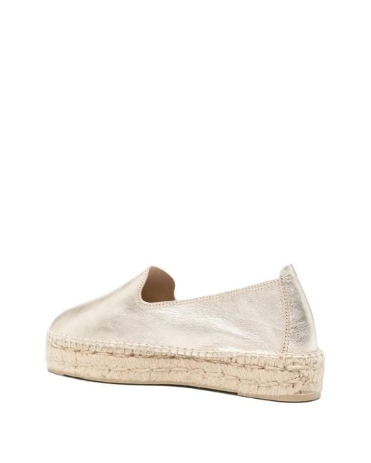 Manebí Natural Metallic-Finish Espadrilles