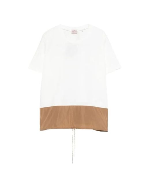 Marella White Colour-Block T-Shirt