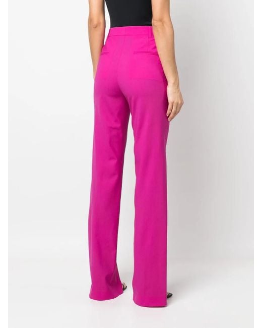 GIUSEPPE DI MORABITO Pink High-Waisted Slit-Detail Trousers