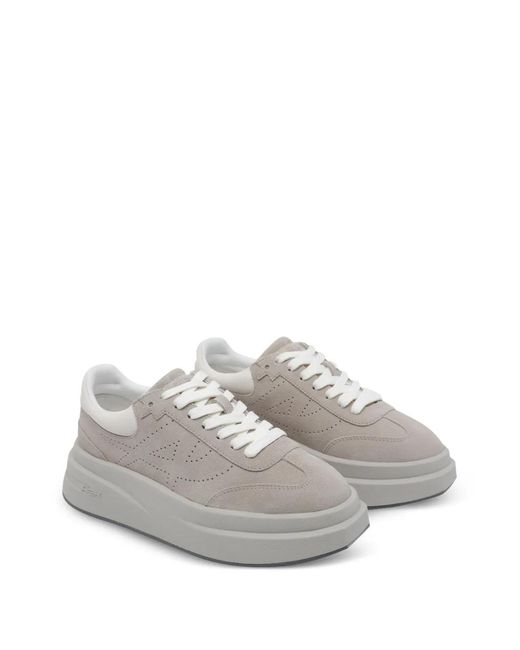 Ash Gray Idol Perforated Sneakers