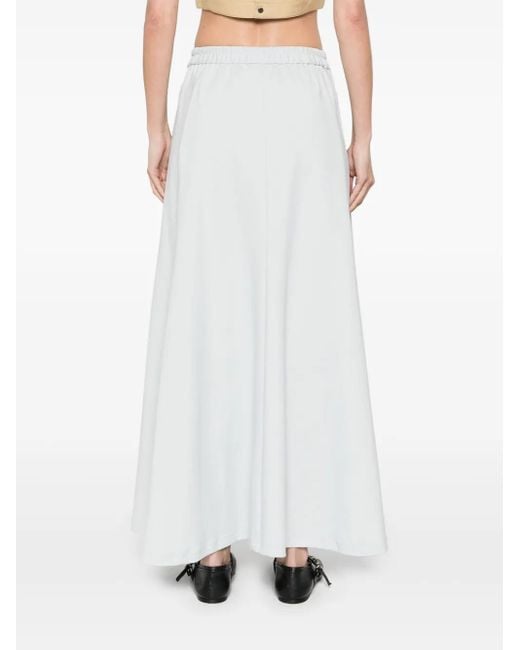 Y-3 White 3-Stripes Midi Skirt