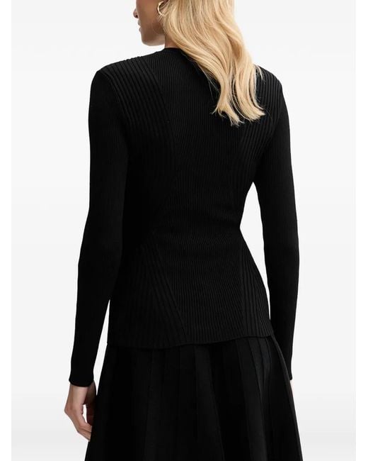 Guess Black Ribbed Sweatshirt