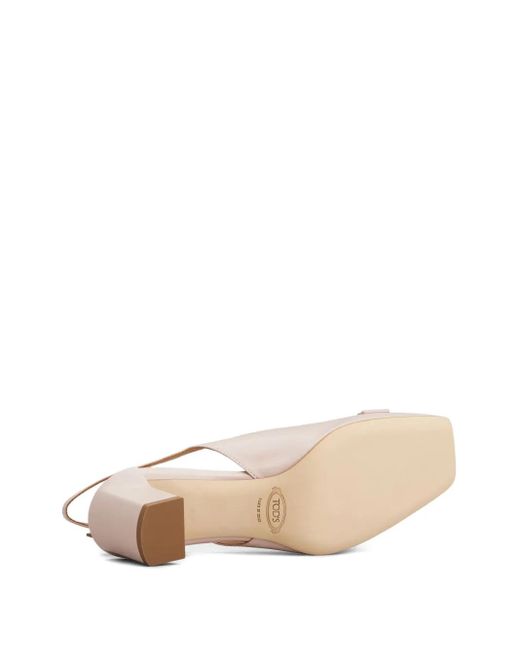 Tod's Pink Leather Heeled Pumps