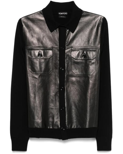 Tom Ford Black Panelled Shirt for men