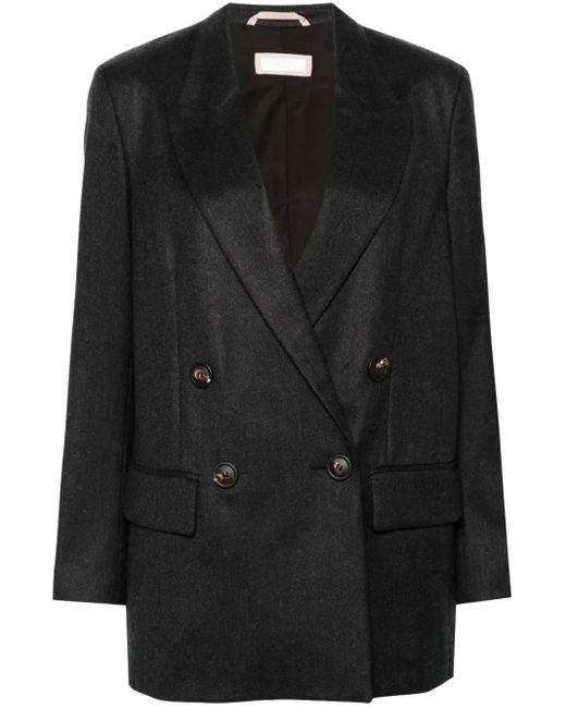 Peserico Black Virgin Wool Blazer