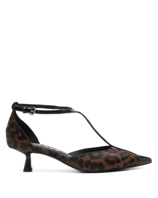 Bibi Lou Black 40Mm Leather Heeled Pumps