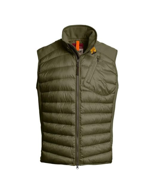 Parajumpers Green Zavier Hybrid Padded Gilet for men