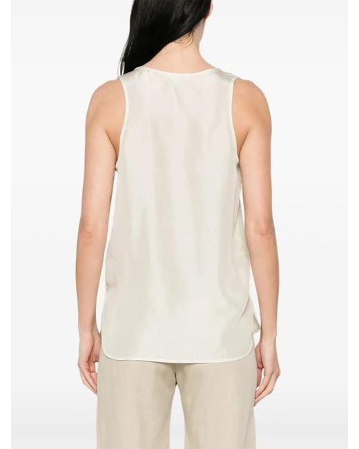 Top Con Bolsillo Barena de color White