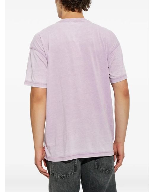 DIESEL Pink T-Norm-Aa8 Graphic-Print T-Shirt for men