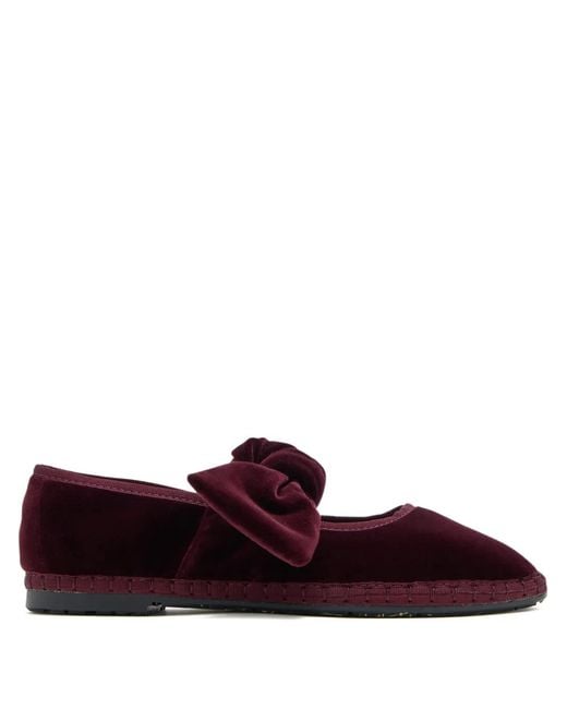 Flabelus Red Lyra Bow Espadrilles