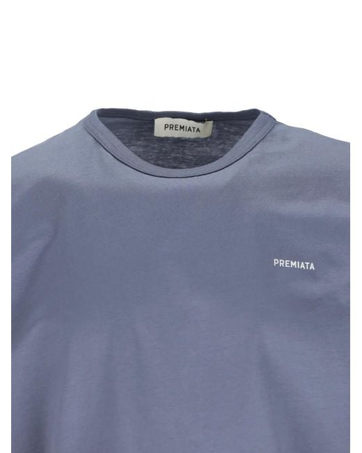 Premiata Blue Logo-Print T-Shirt for men