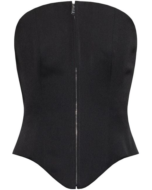 Alexander McQueen Black Top Aus Wolle
