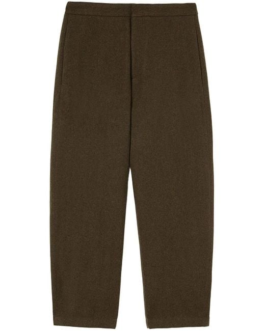 Jil Sander Tapered-Hose Mit Logo-Patch in Green für Herren