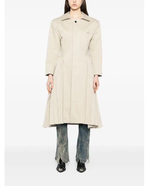 BONBOM Natural Pleated Coat