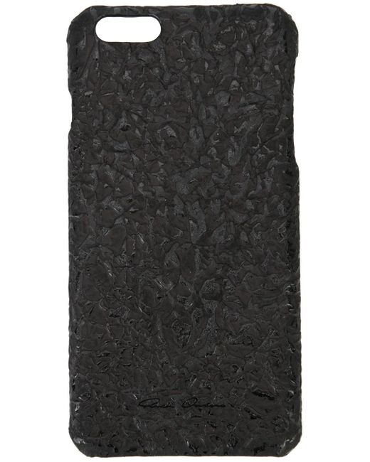Rick Owens Black Textured Iphone 6 Case for men