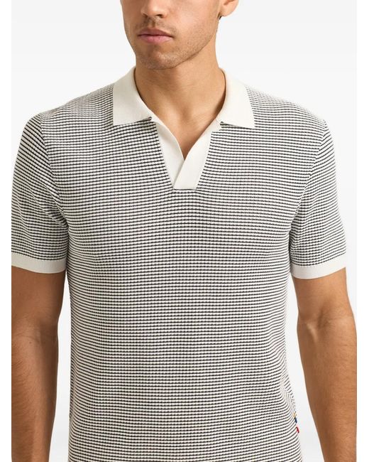 Orlebar Brown Gray Roddy Striped Polo Shirt for men
