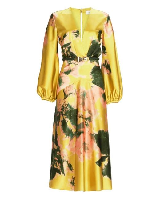 Silvia Tcherassi Yellow Lima Midi Dress