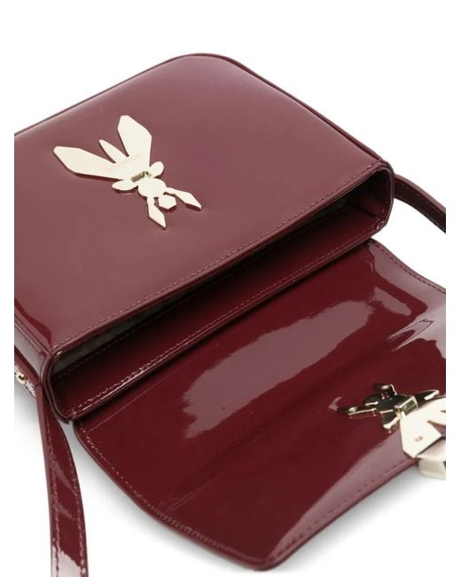 Patrizia Pepe Purple Essential Fly Leather Shoulder Bag