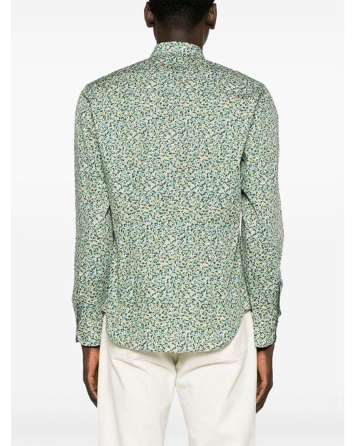 Paul Smith Overhemd Met Bloemenprint in het Green voor heren