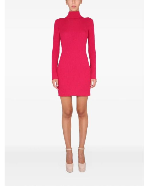 DSquared² Red Turtleneck Mini Dress