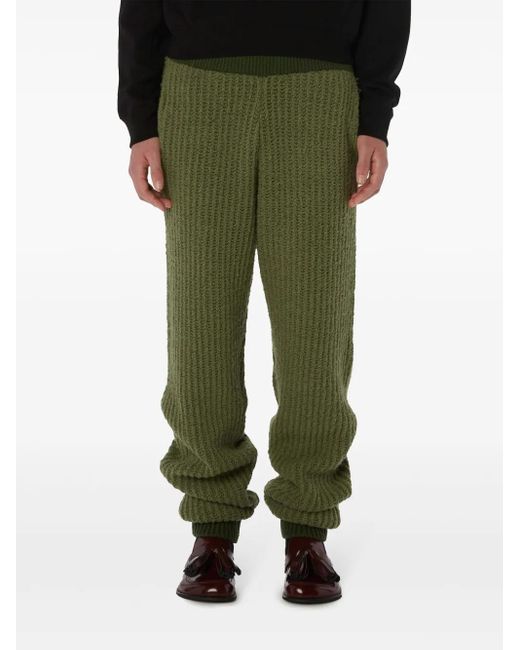 J.W. Anderson Green Wool Blend Knitted Trousers for men