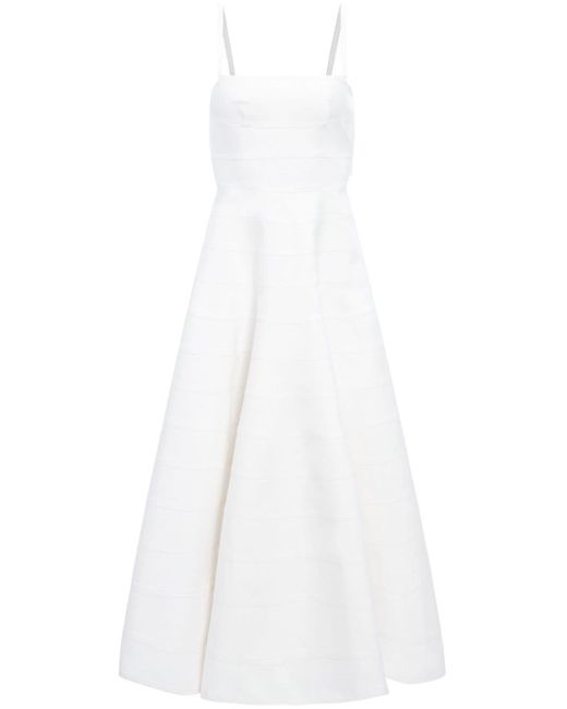 Altuzarra White Connie A-line Panelled Dress