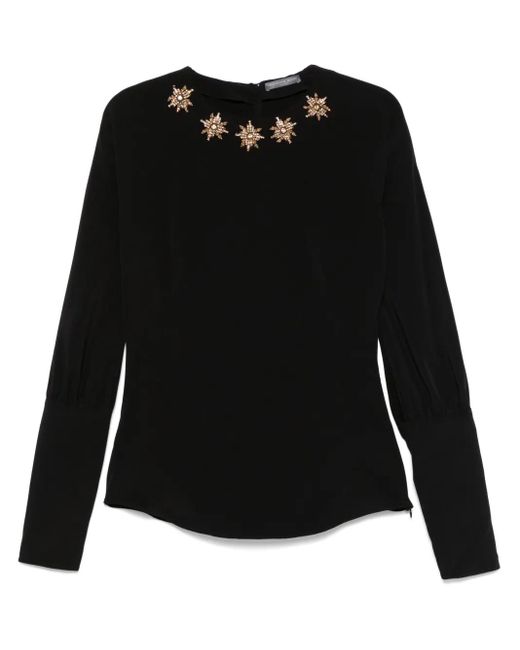 Alexander McQueen ビジュートリム ブラウス Black
