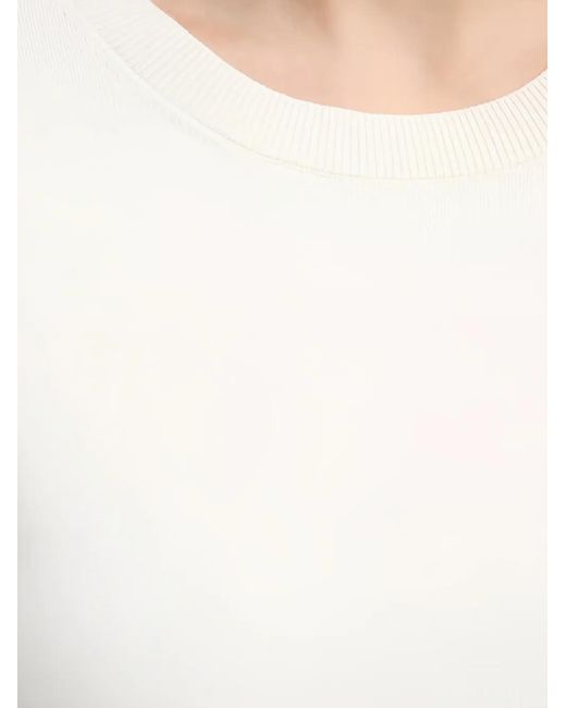 Sisley White Crew-Neck Sweater