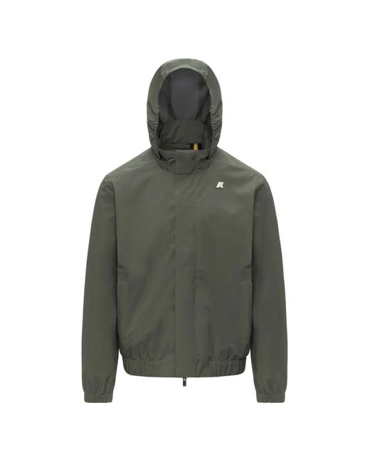 K-Way Green Aurene Hooded Jacket for men