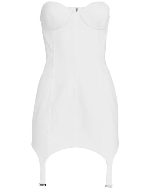 Vestido corto Tegan retroféte de color White