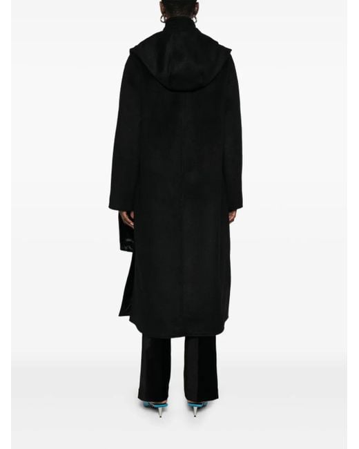 Forte Forte Black Funnel-Neck Coat