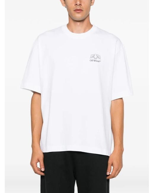 Off-White c/o Virgil Abloh White Logo-Print T-Shirt for men