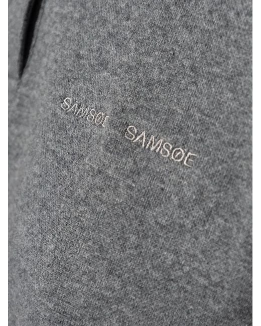 Samsøe & Samsøe Gray Sadory Collared Polo Top