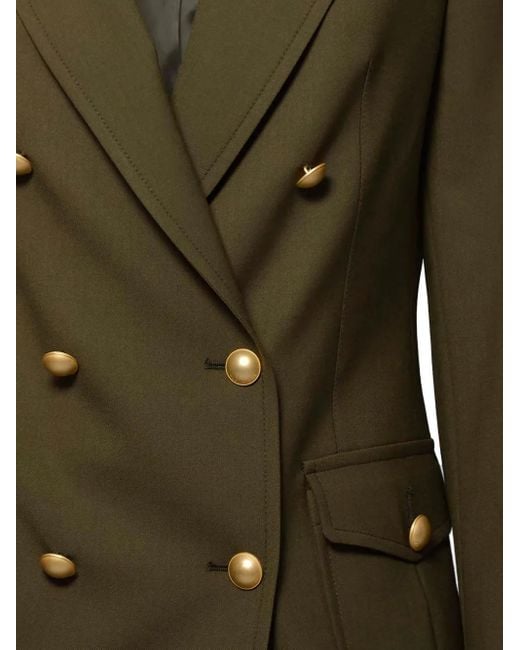 Tagliatore Double-Breasted Blazer in Green | Lyst