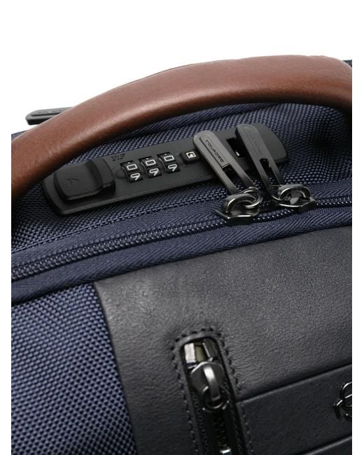 Piquadro Blue Fast-Check Laptop Backpack for men