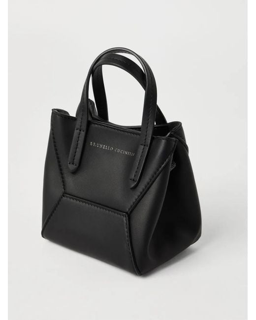 Borsa Tote Bc Duo Mini di Brunello Cucinelli in Black