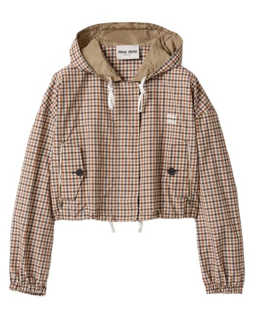 Miu Miu Geruit Jack in het Brown
