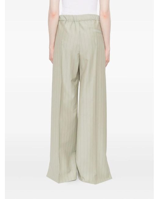Jil Sander Gray Pinstripe Trousers